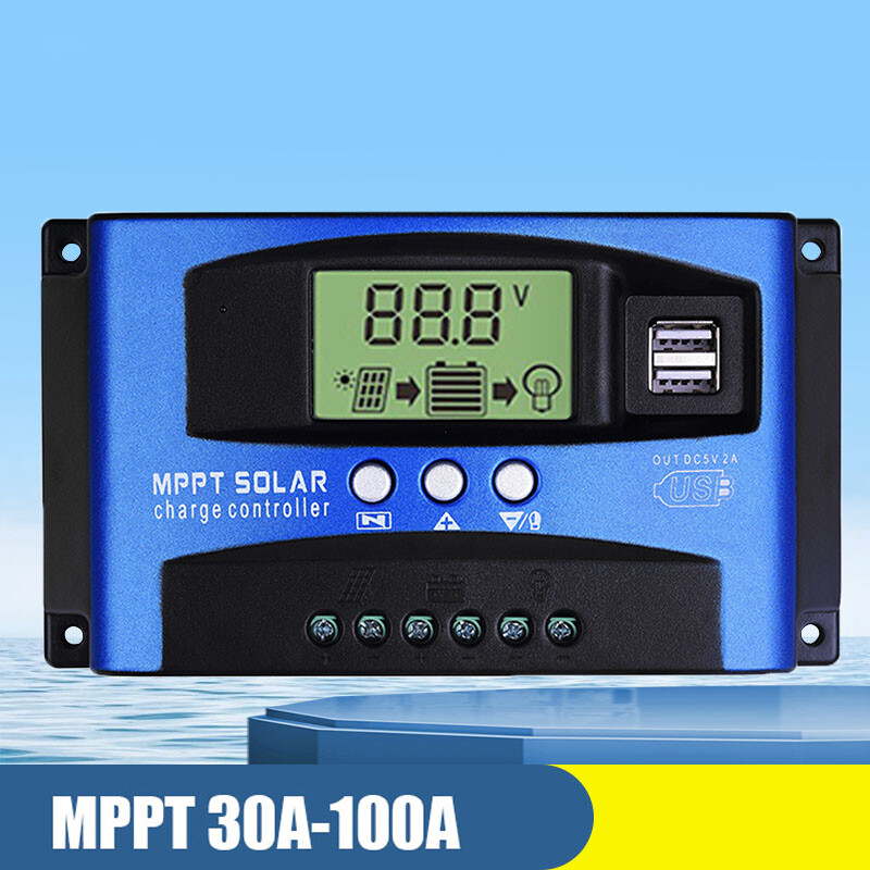 12/24V 10-100A MPPT PWM Solar Charge Controller Regulator Auto Focus Tracking