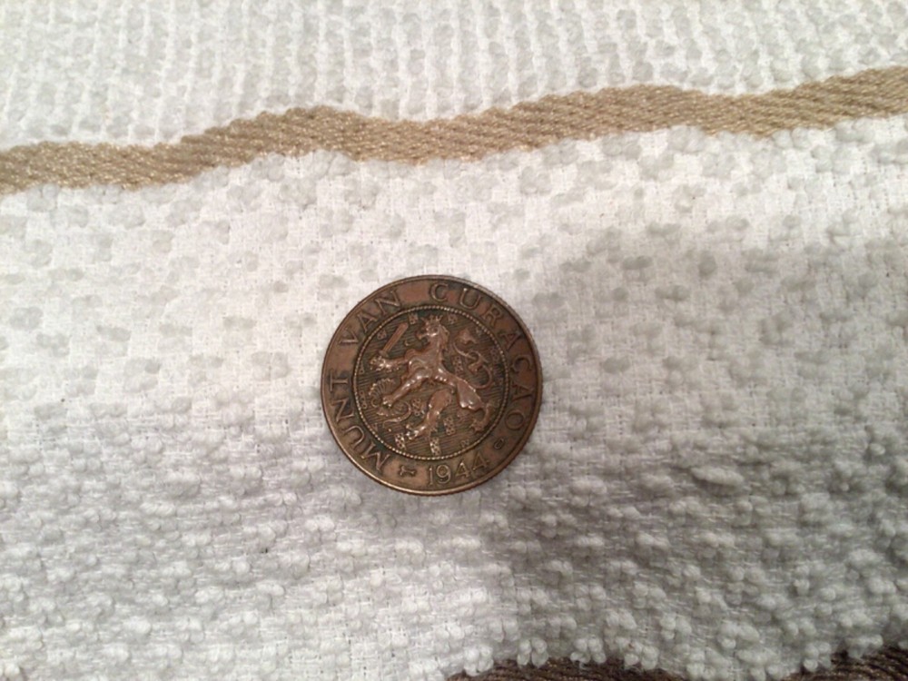 1944 Curacao 2 1/2 Cent Coin