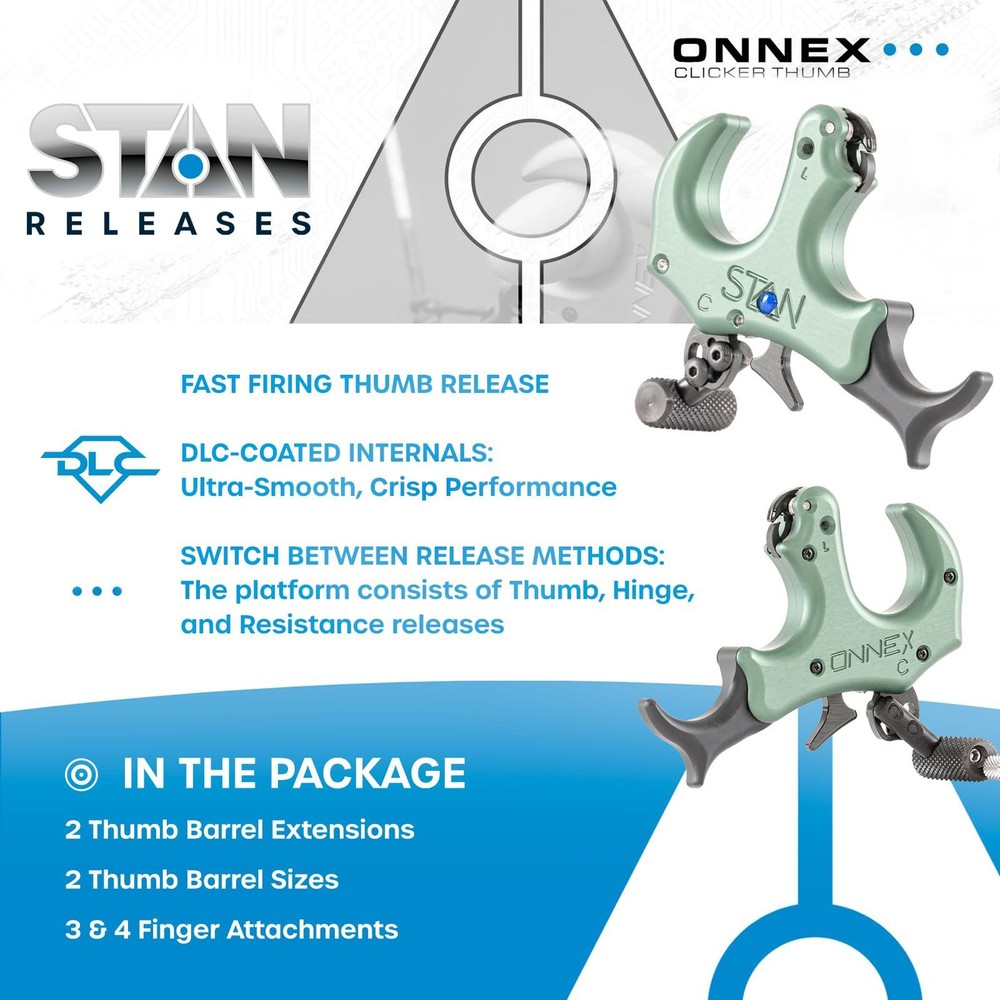 Stan OnneX Clicker Thumb Bow Release Aid for Archery & Hunting - Adjustable, ...