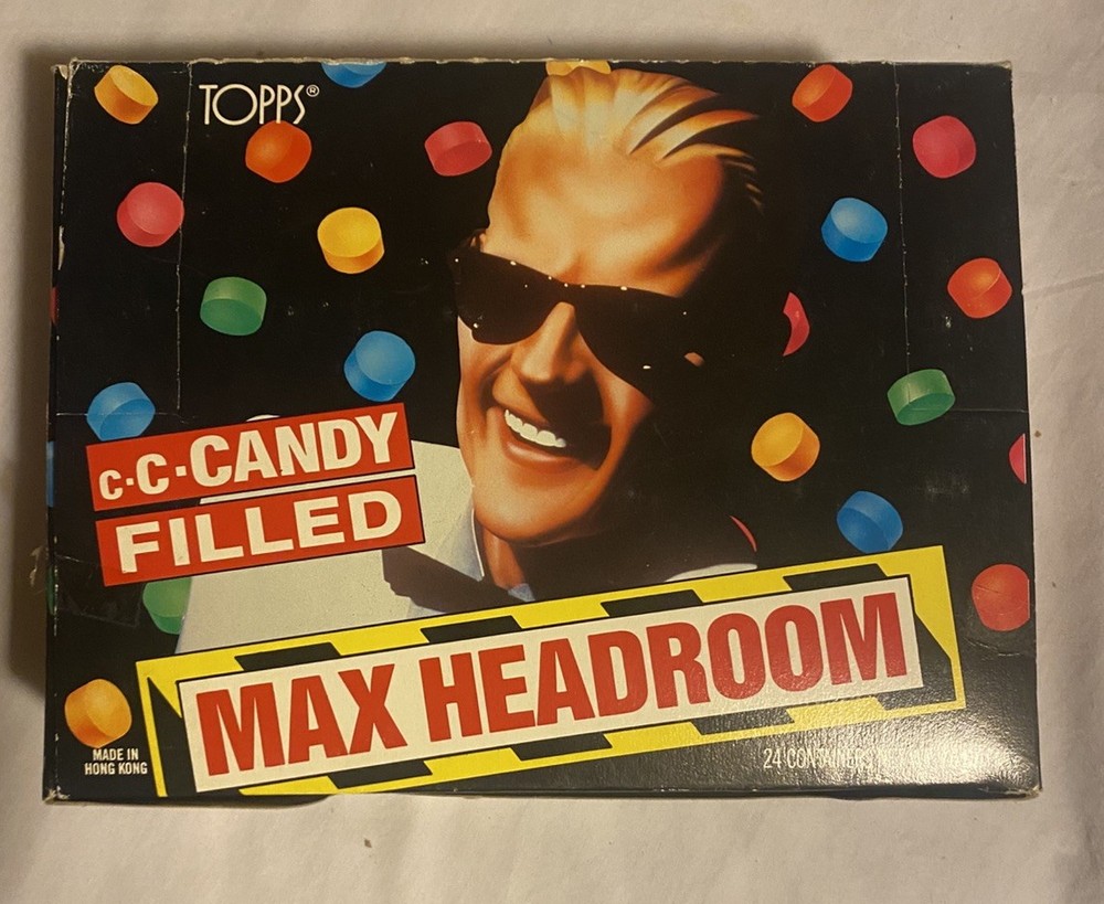 Vintage Topps Max Headroom Candy Display Box & Plastic Insert 1987 No Candy