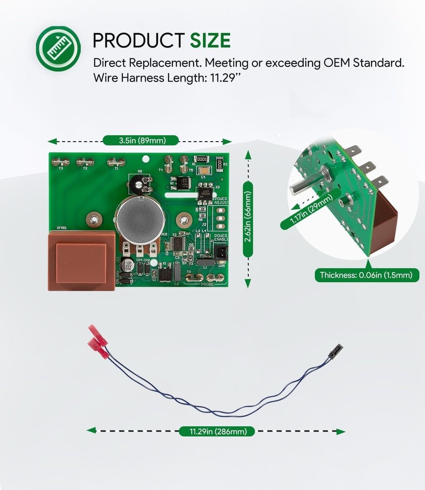 Replacement Temp Control Board with Adjustable Range for Oven Regulation