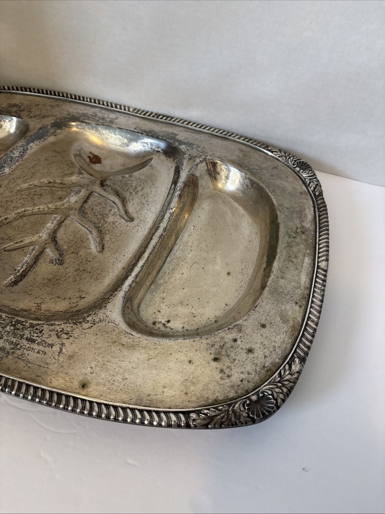 Vintage FB Roger’s Silverplate 7714 Meat Fruit Platter Tray 20" X 14"