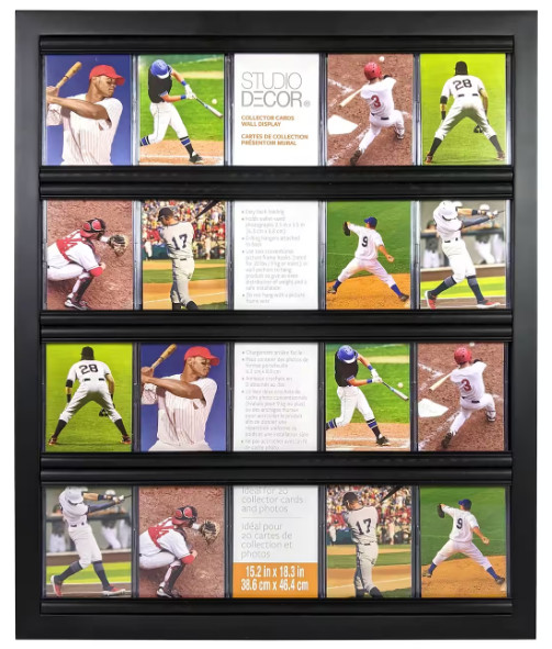 Trading Card Display Frame Wall Mount Baseball Card Display Case UV Protection