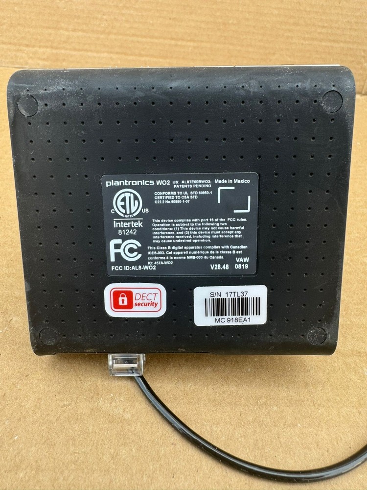 Plantronics W02 Charging Base