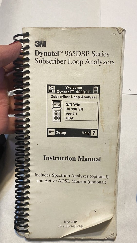 3M Dynatel 965DSP Loop Analyzer with Case & Wires Leads & Manual - Tested
