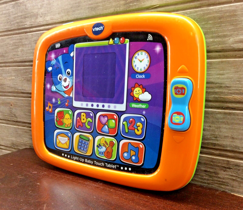 Vtech Light-Up Baby Touch Tablet Pre-School Learning Kids Tablet TESTED WORKING!