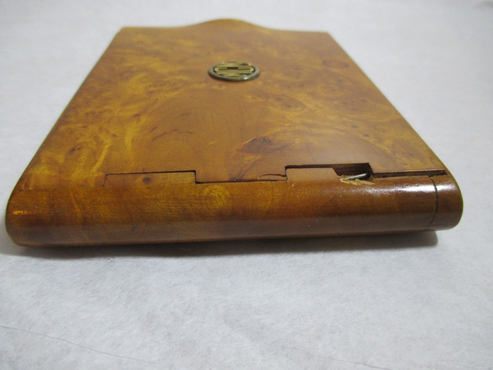 Art Deco Bird's Eye Maple Cigarette Case