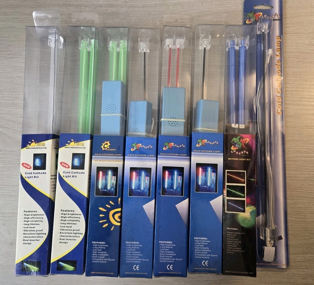 Lot 7 Sealed Logisys Cathode, Meteor Light, Sunbeam Cathode Kits J111