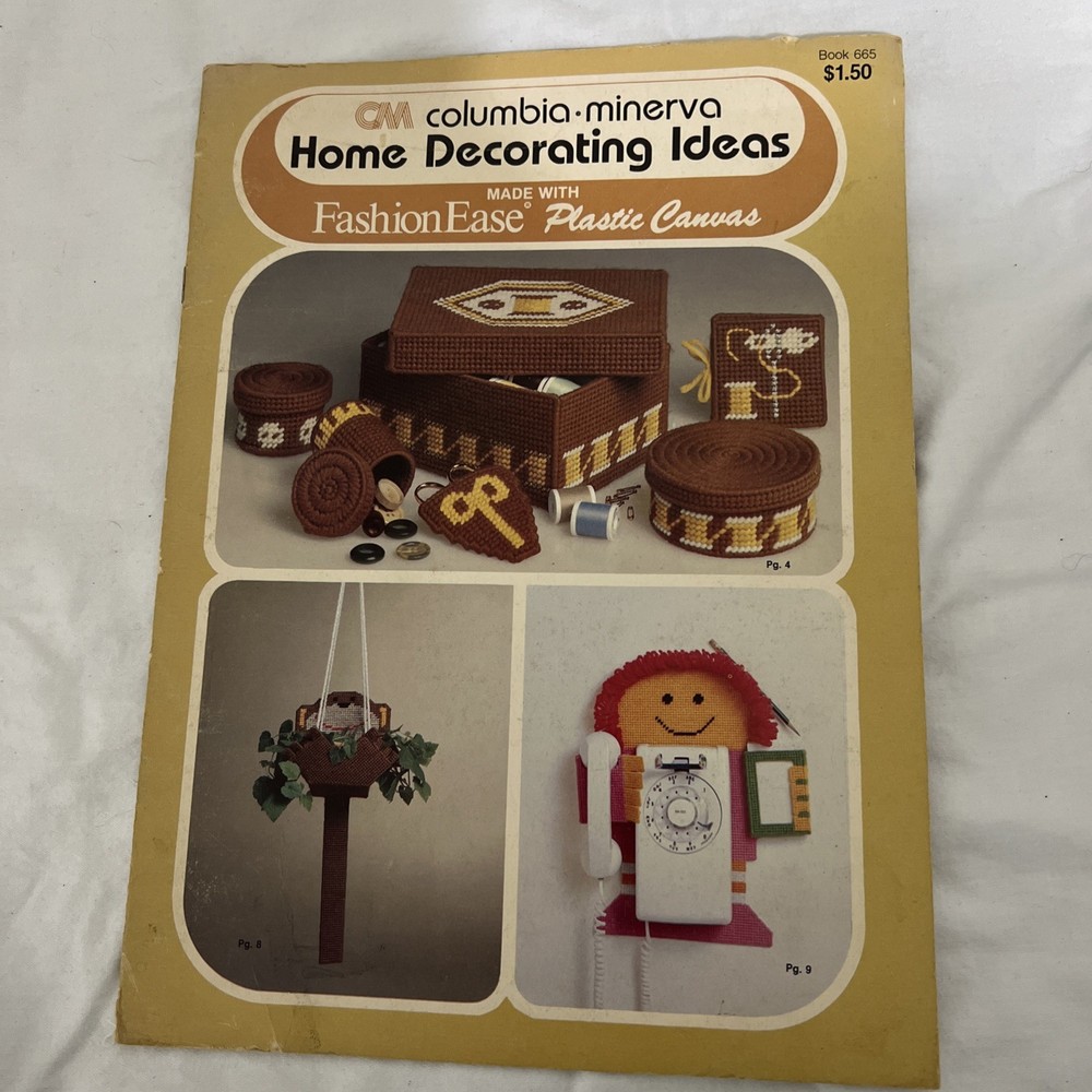 Home Decorating Ideas 5 Plastic Canvas Patterns Projects By Columbia Minerva 665