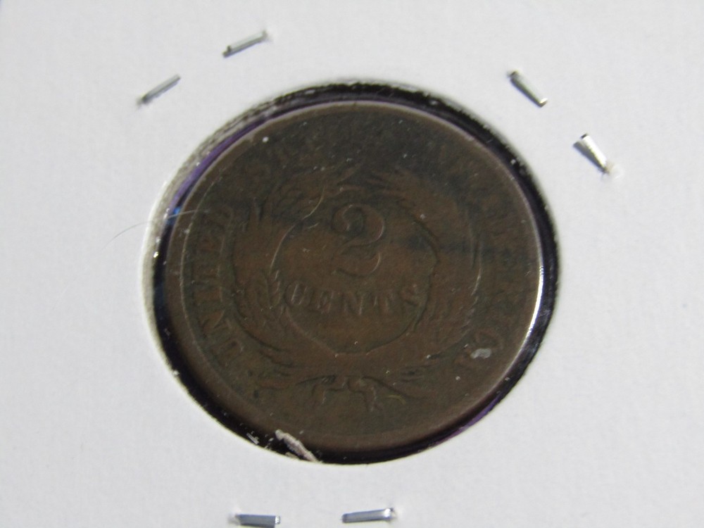 1864 Two Cent Piece Large Motto #648 - G