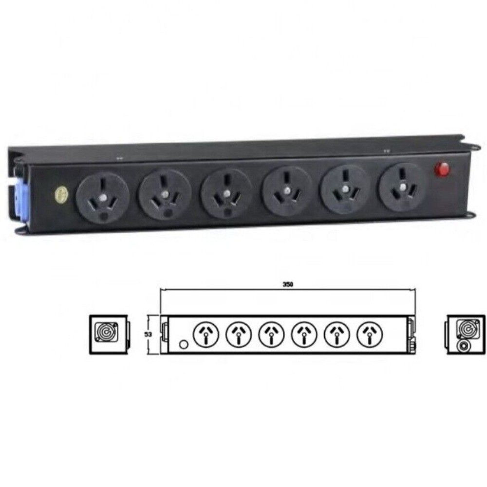 Power Strip 1 Powercon Input 4 Socket Output Power Distribution Box High Qaulity