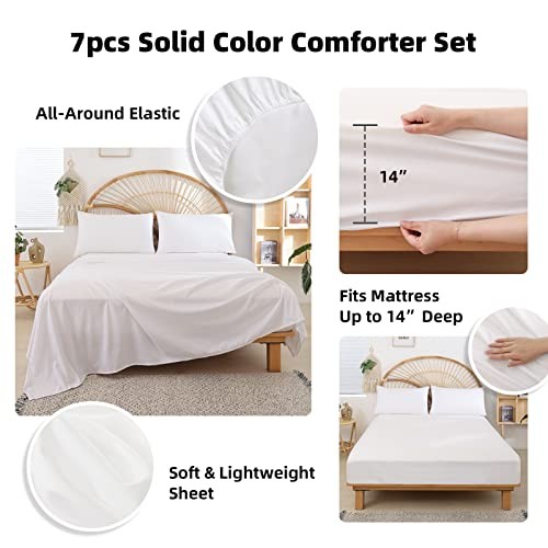 Comforter Set Comforter Set 7 Pieces Comforters Size Bedding Queen Blush Pink