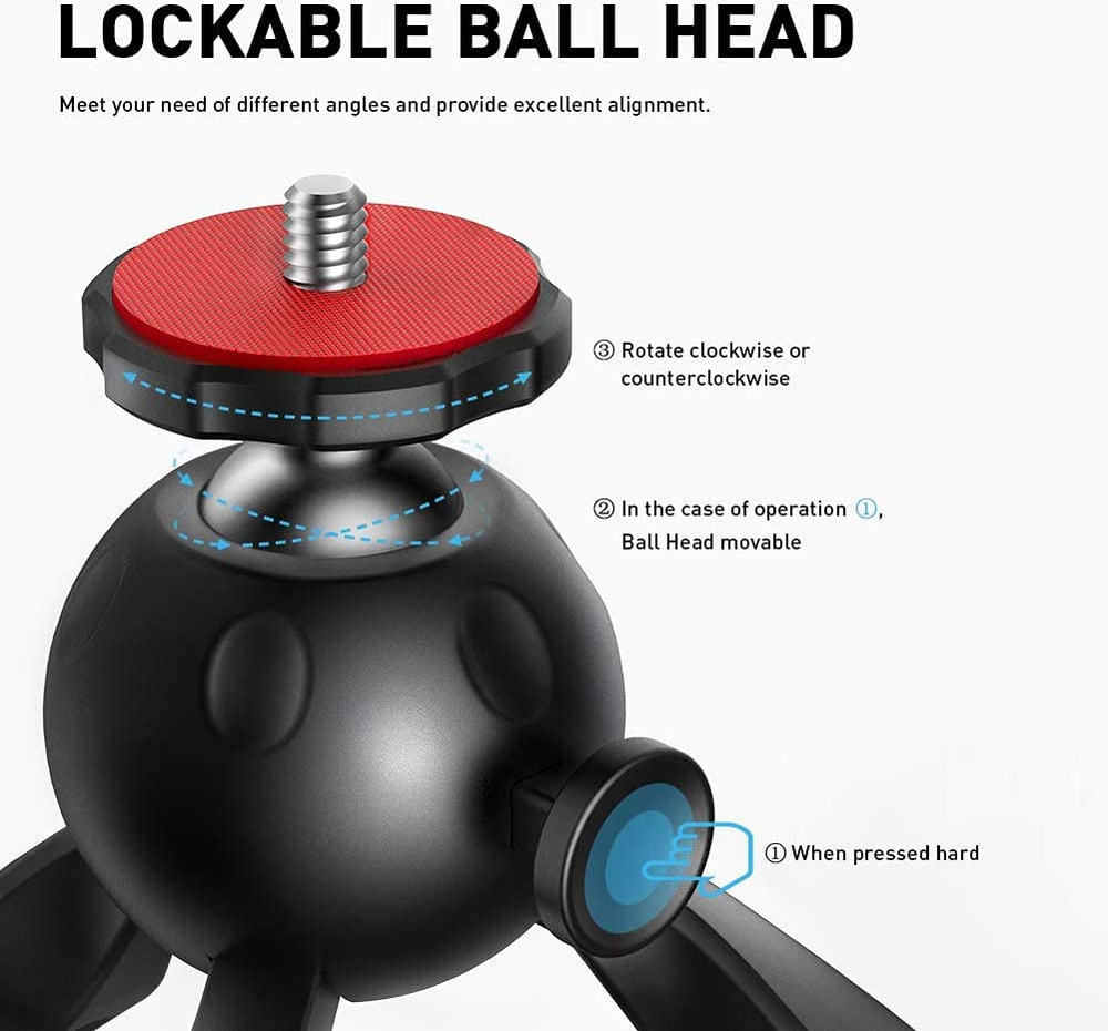 Mini Projector Tripod Projector Stand 360° Metal Rotatable Ball Head For Camera