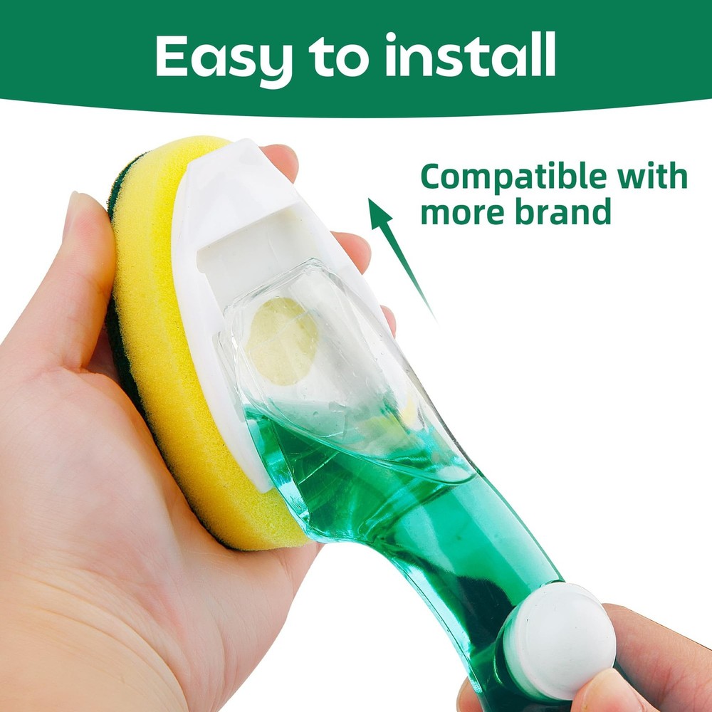 Non-Scratch Dish Wand Sponge Refill, Zero-Scratch Replacement Heads Fits Soap...