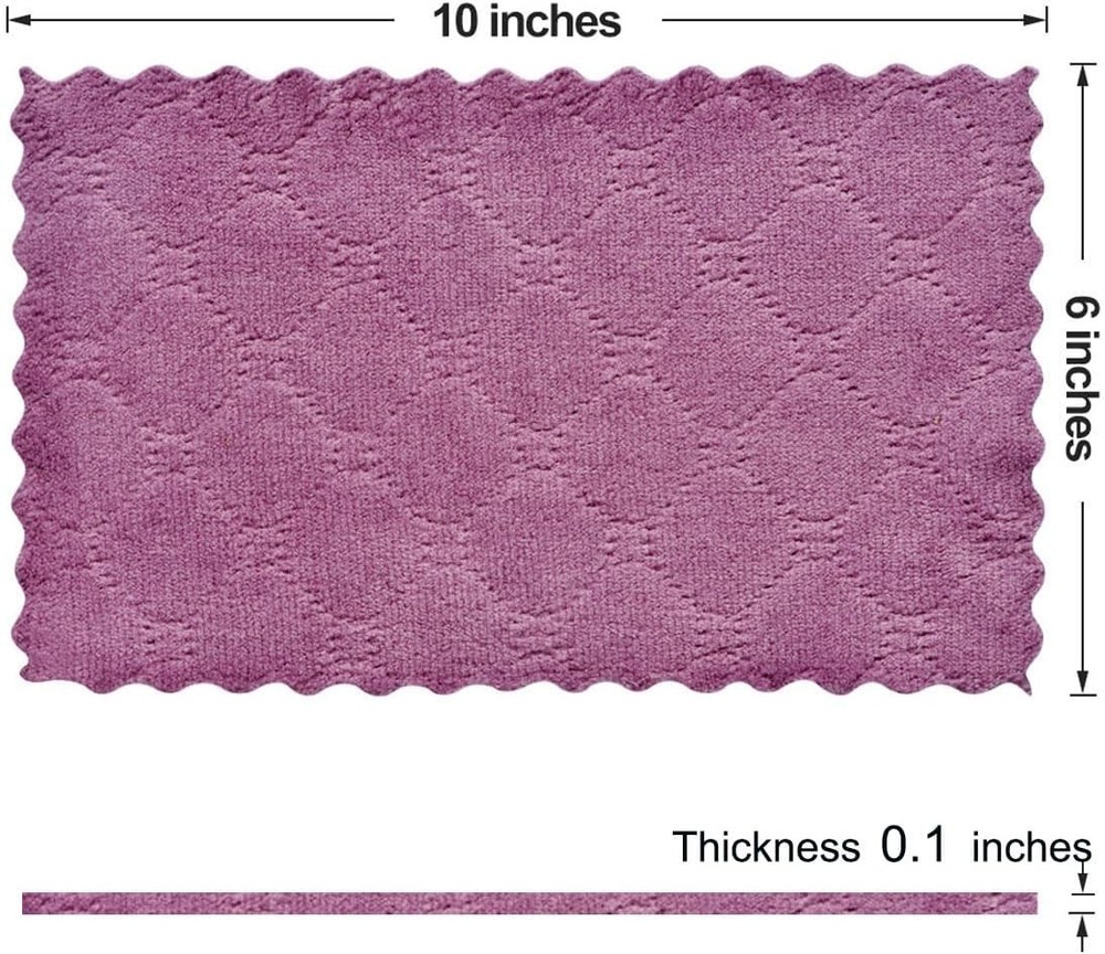 Kitchen Towels Dish 12PCS, Multipurpose Reusable Dish Cloths, Double-Side mircro