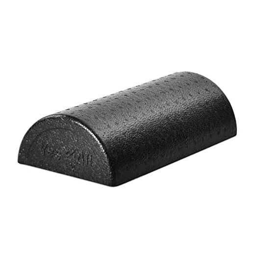 High-Density EPP Half Round Back Roller Foam, Exercise Foam Black 12 inch