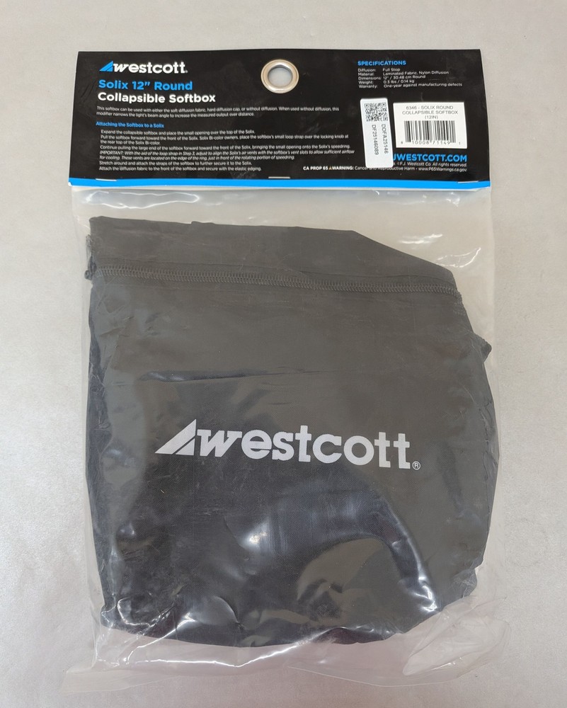 Westcott Solix 12" Round Collapsible Softbox (6346)