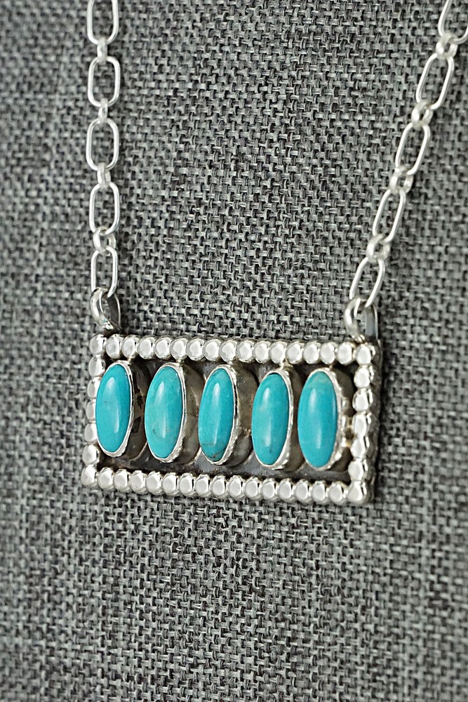 Turquoise & Sterling Silver Necklace - Sharon McCarthy