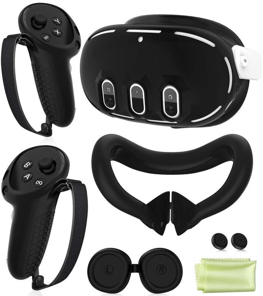 Silicone VR Accessories Set for Oculus/Meta Quest 3 Includes Protective Covers