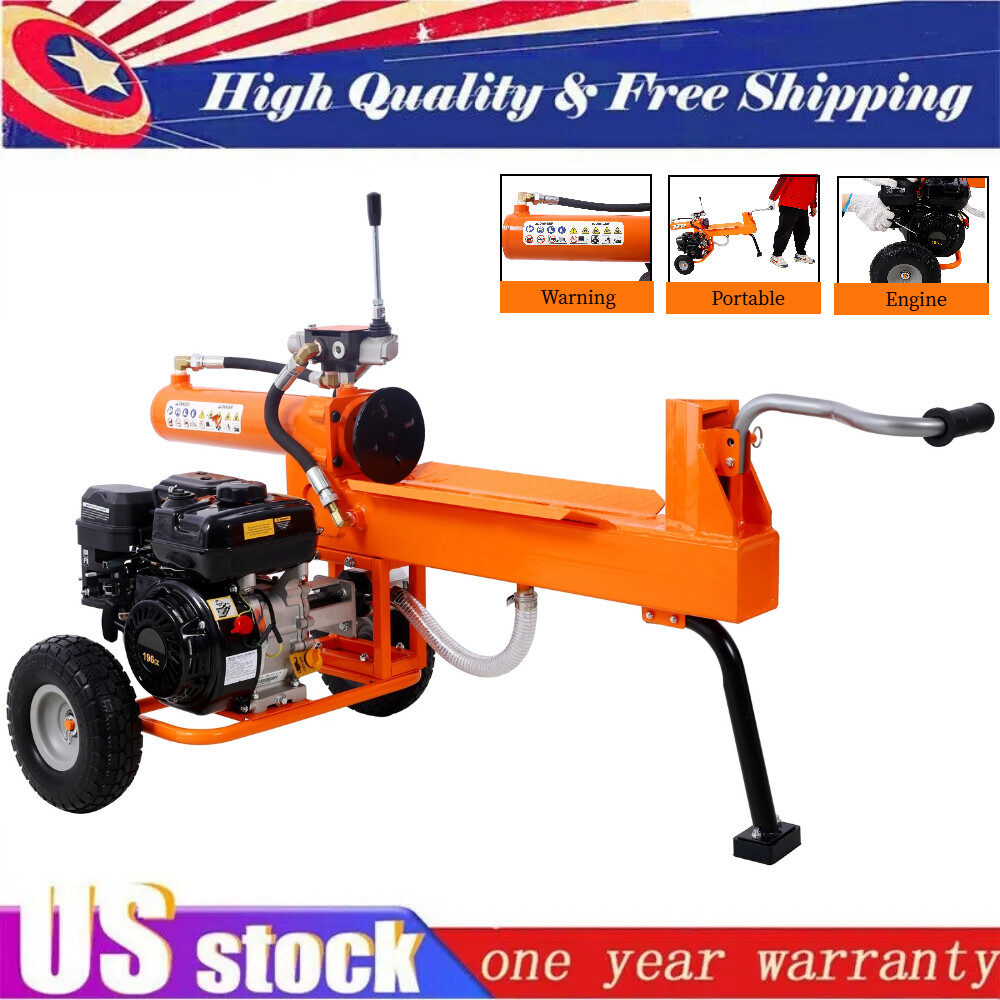 20Ton Portable Log Splitter 7HP Engine Firewood Splitting Auto Return Ram System