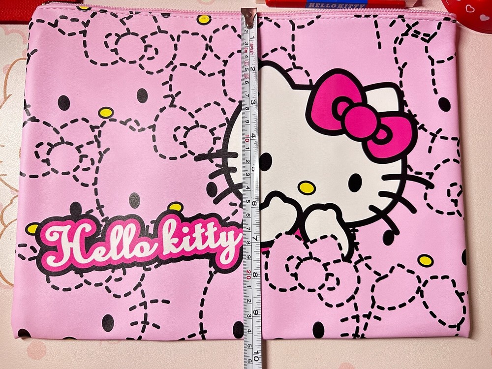 Hello Kitty A4 case folder document file zipper bag storage