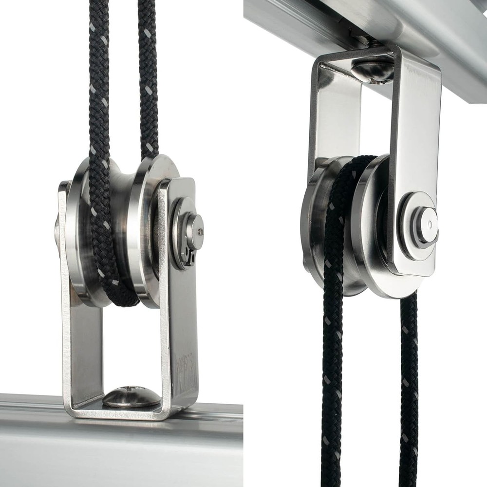 Stainless steel cable pulley wheel bearing inside two pack