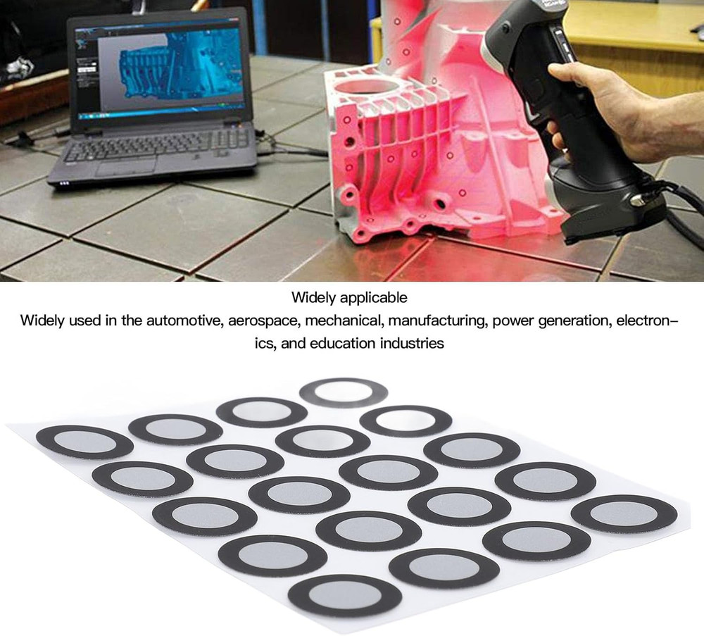 10 Sheets 12 Mm 3D Scanning Marker, 3D Tracking Dot Reference Point Markers for