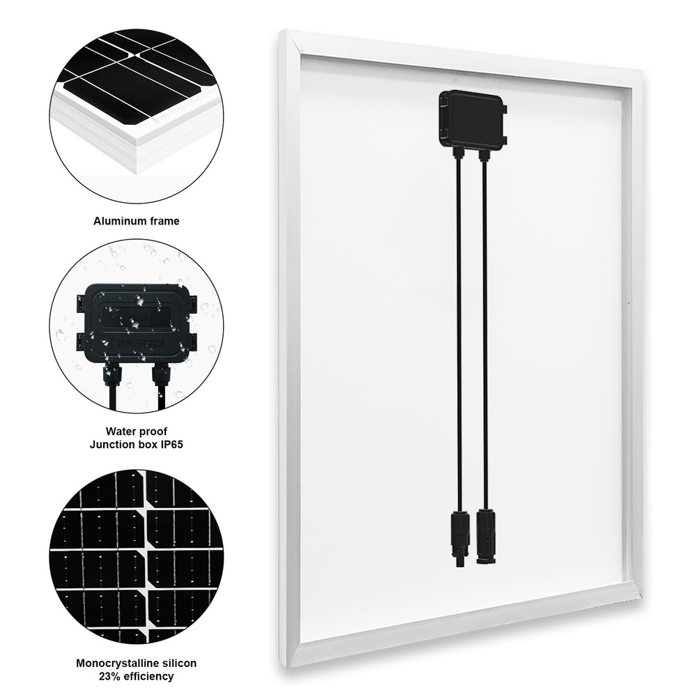 200W 12 Volt Monoc Solar Panel High Efficiency Durable RV Marine Boat Off Grid