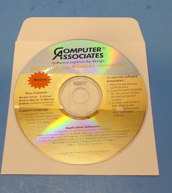 Computer Associates BITWARE For WINDOWS 3.x 95 98 NT v3.30.11 Acrobat Reader 3.0