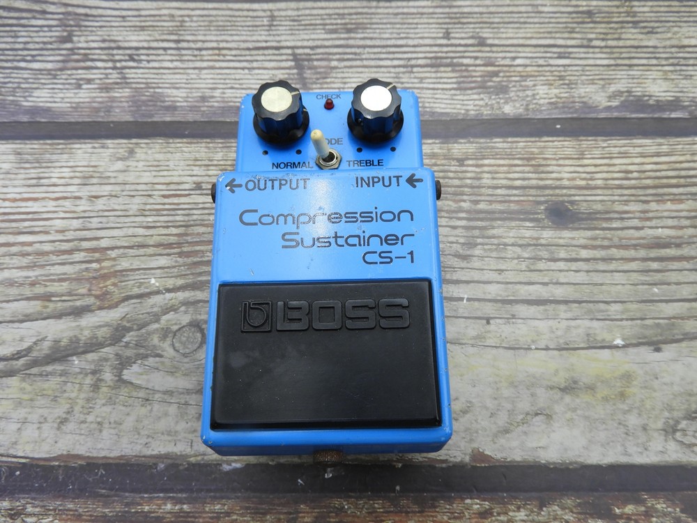 BOSS CS-1 Compression Sustainer Transparent Switch w/box used from japan