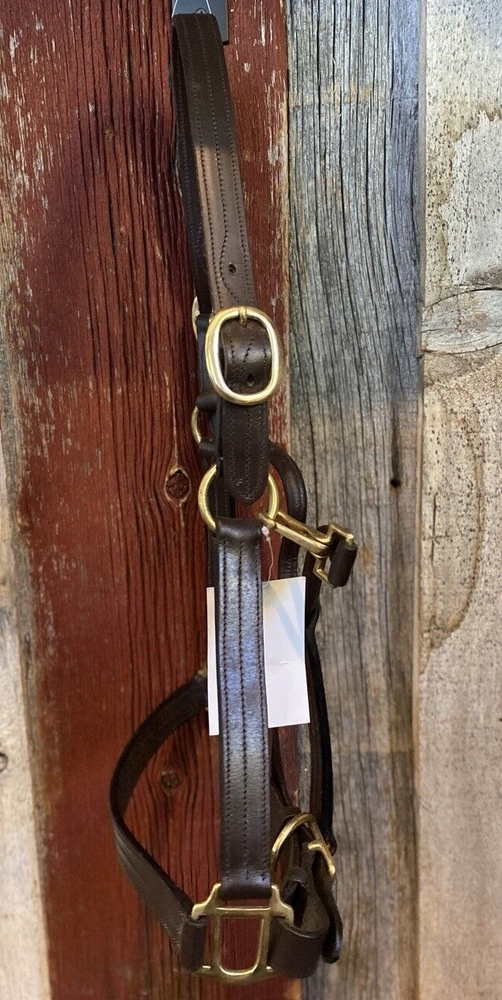 Camelot Triple Stitch Leather Pony Halter