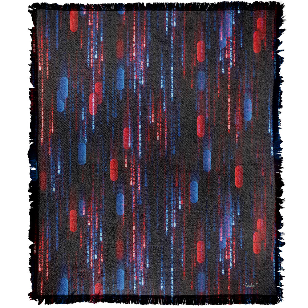 The Matrix Resurrections Blanket, 50"x60" Pill Code Woven Cotton Blend Throw