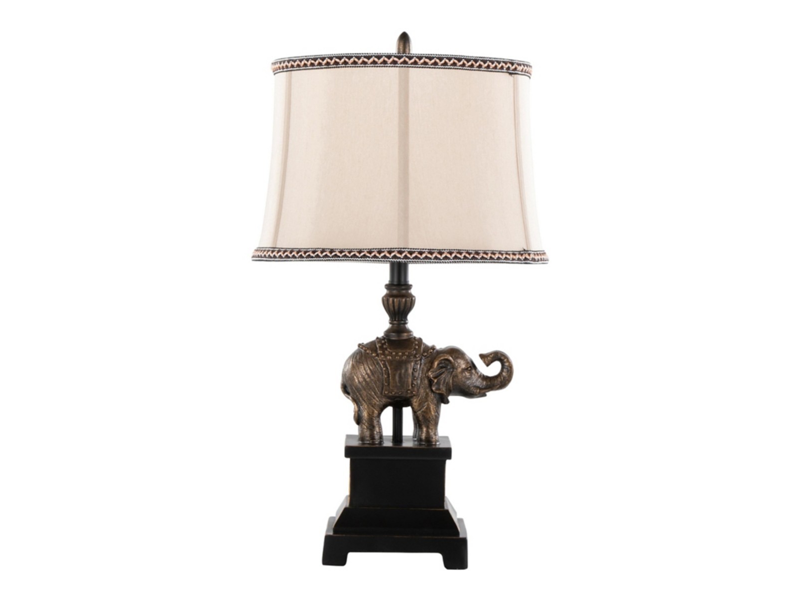 SET OF 2 LumiSource Elephant Table Lamp Bronze Polyresin Bedroom Living Room