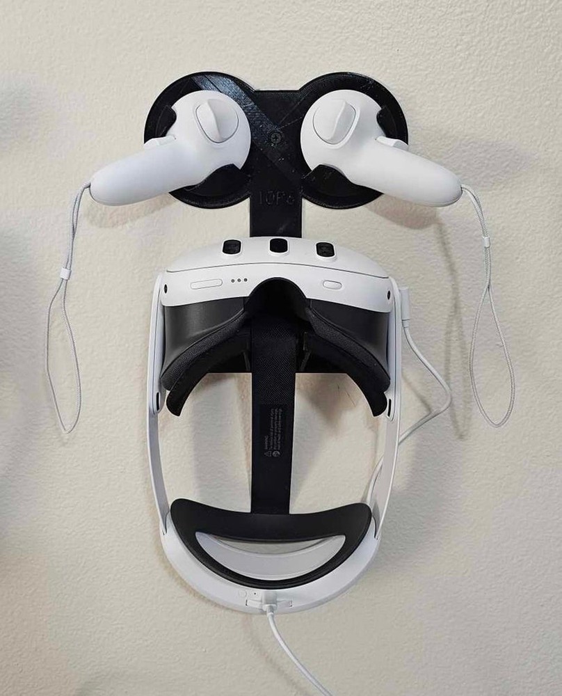 Meta Quest 3 Wall Mount - VR Headset Storage Holder Compatible with Elite Strap