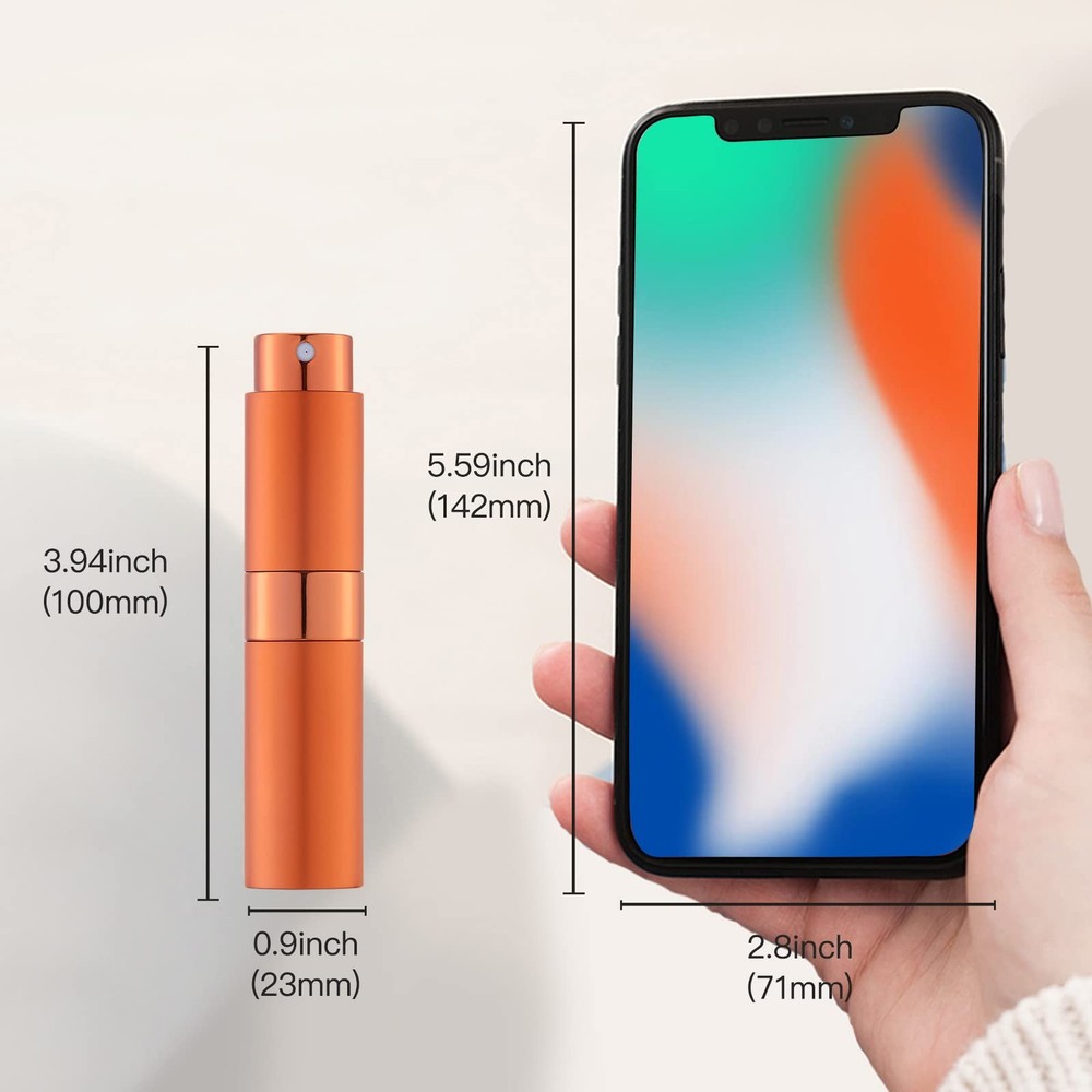 LISAPACK 8ml Travel Atomizer Spray Bottles 3Pack Refillable Cologne