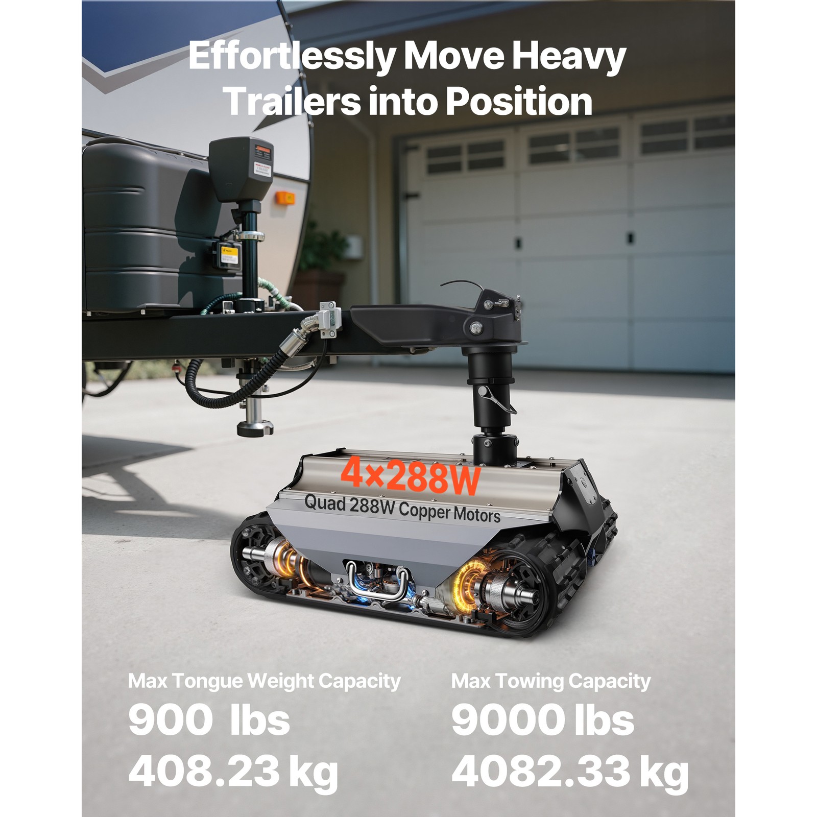 Uimoso Remote-Controlled Electric Trailer Mover with 9000 lbs Capacity