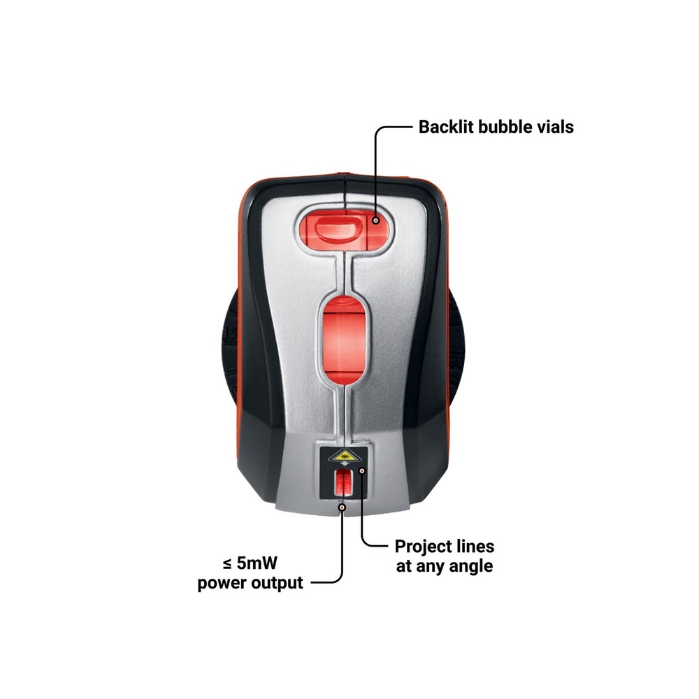 BLACK+DECKER Laser Level, Self-Leveling, 360 Degree Wall Attachment, AA Batte...