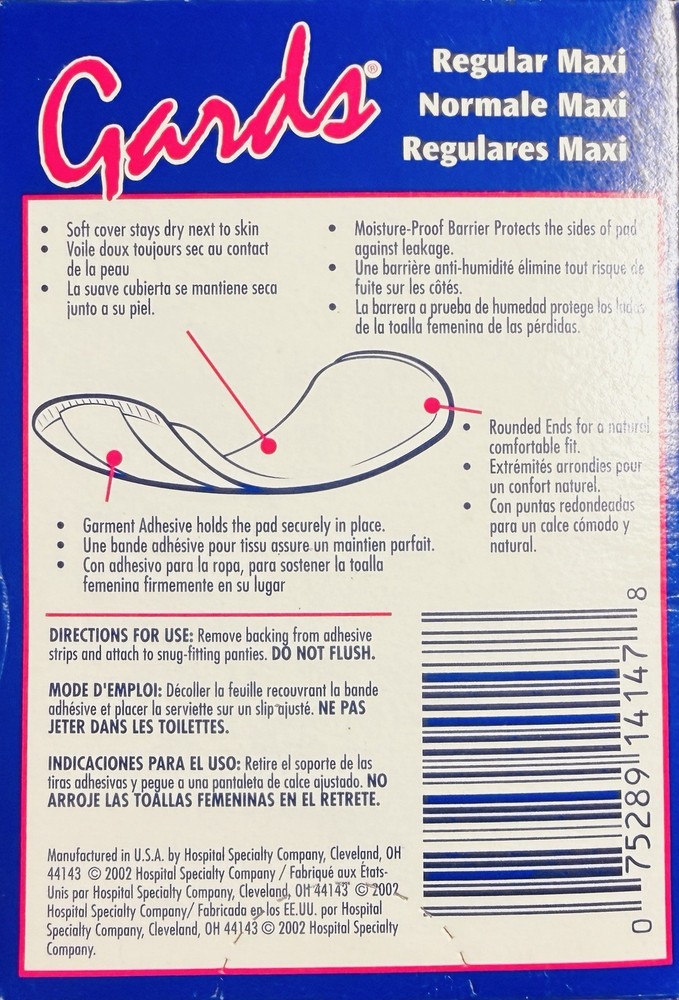 Gards Regular Maxi Sanitary Napkin Soft Cover White 1 Pad