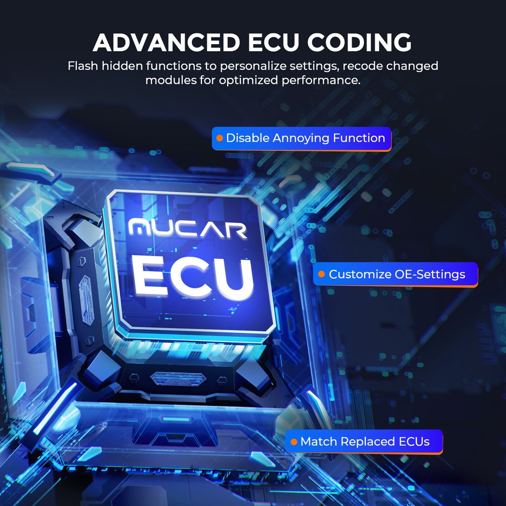 MUCAR VO8 Auto OBD2 Scanner Bi-Directional Key Coding All System Diagnostic Tool