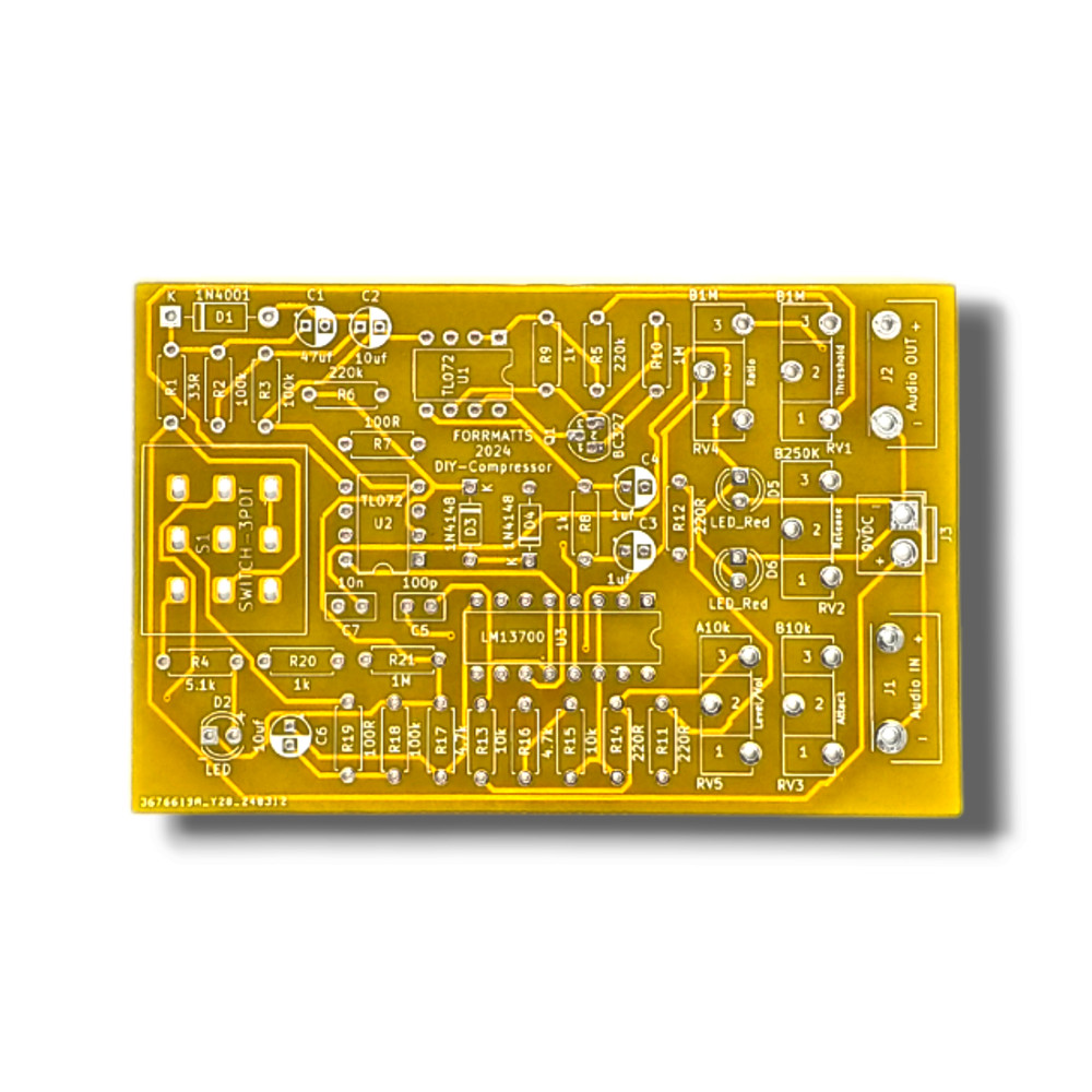 FORRMATTS DIY-Compressor Guitar Pedal PCB