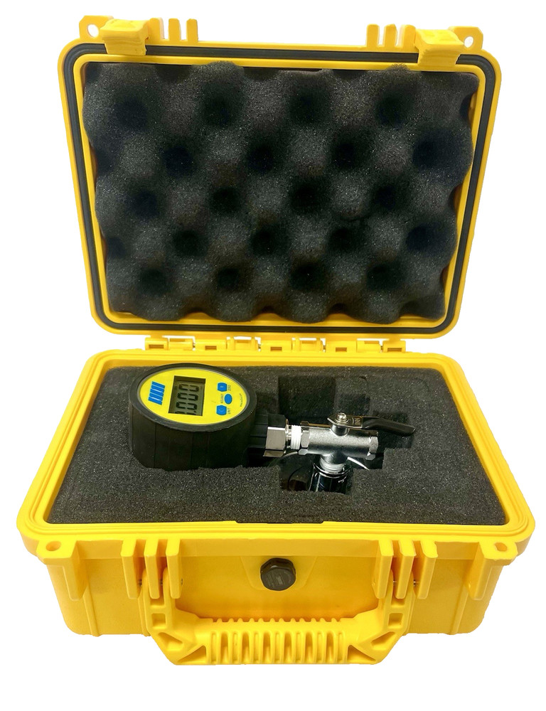2-1/2" NST Fire Hydrant Static Pressure Digital Gauge 300Psi w Bleeder & Case