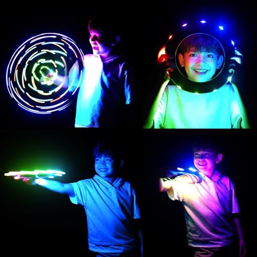 Flying Ring - 12 LEDs, Super Bright, Lost Mode, Auto Light Up, Safe & Blue