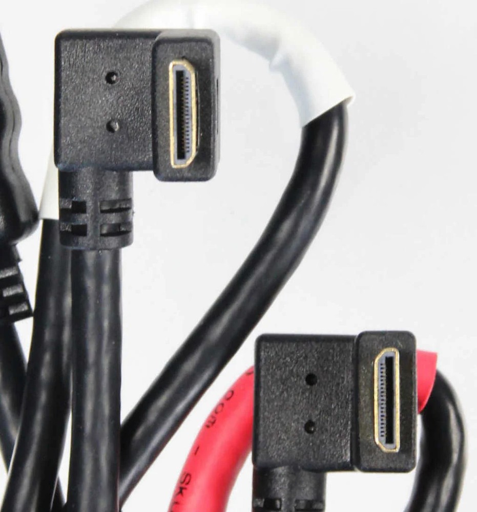 ALZO Universal Mini and Audio Right Angle Compatible with HDMI Short Cord Cable
