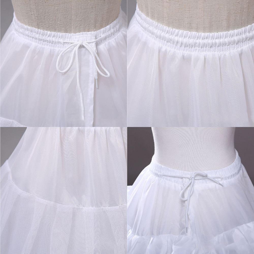Women Bridal Crinoline Petticoat 3 Hoop Long Underskirt Wedding Gown Under Dress