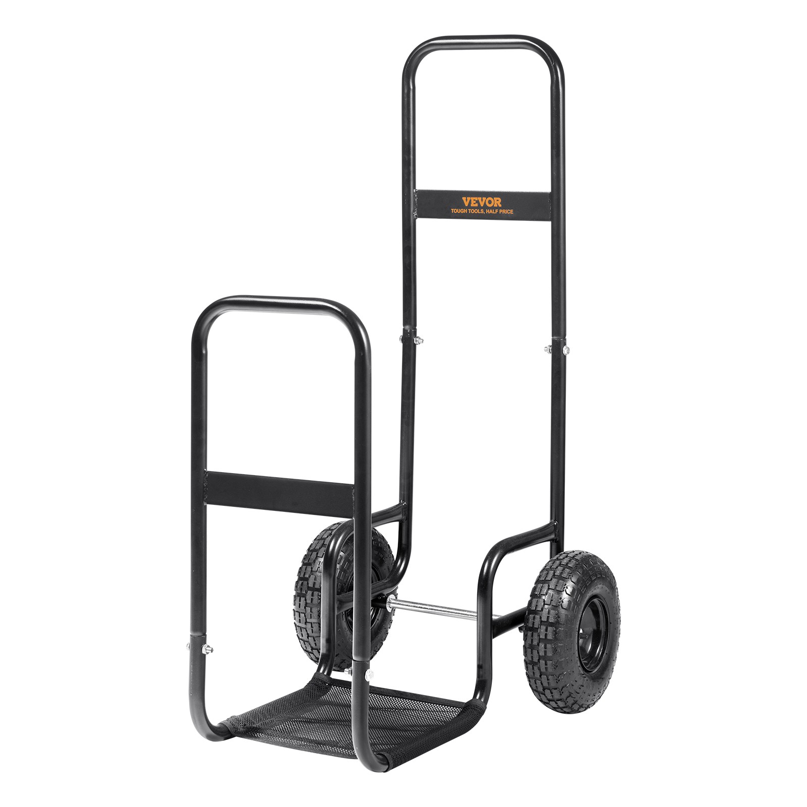 VEVOR Firewood Log Cart Wood Mover Hauler 250lbs Capacity on Rubber Wheels Dolly