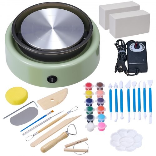 HOT/ Mini Pottery Wheel,6" Turntable,Forward and Reverse Rotation,Adjustabl