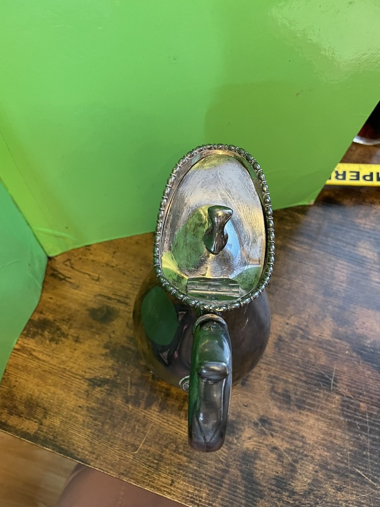 Vintage Silver Plated Footed Pitcher / Jug With Lid