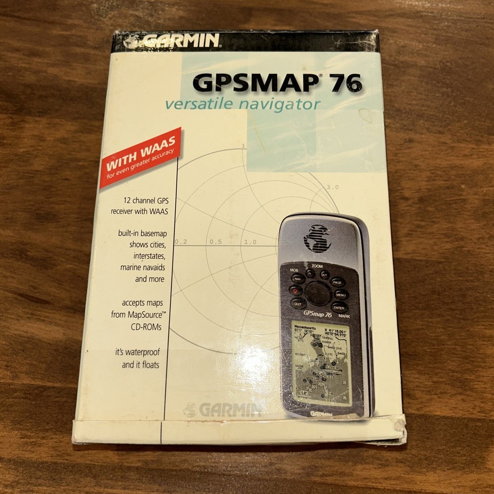 Garmin GPSMAP Versatile Marine Navigator 76 Bundle W/Power Data Cable. No Strap