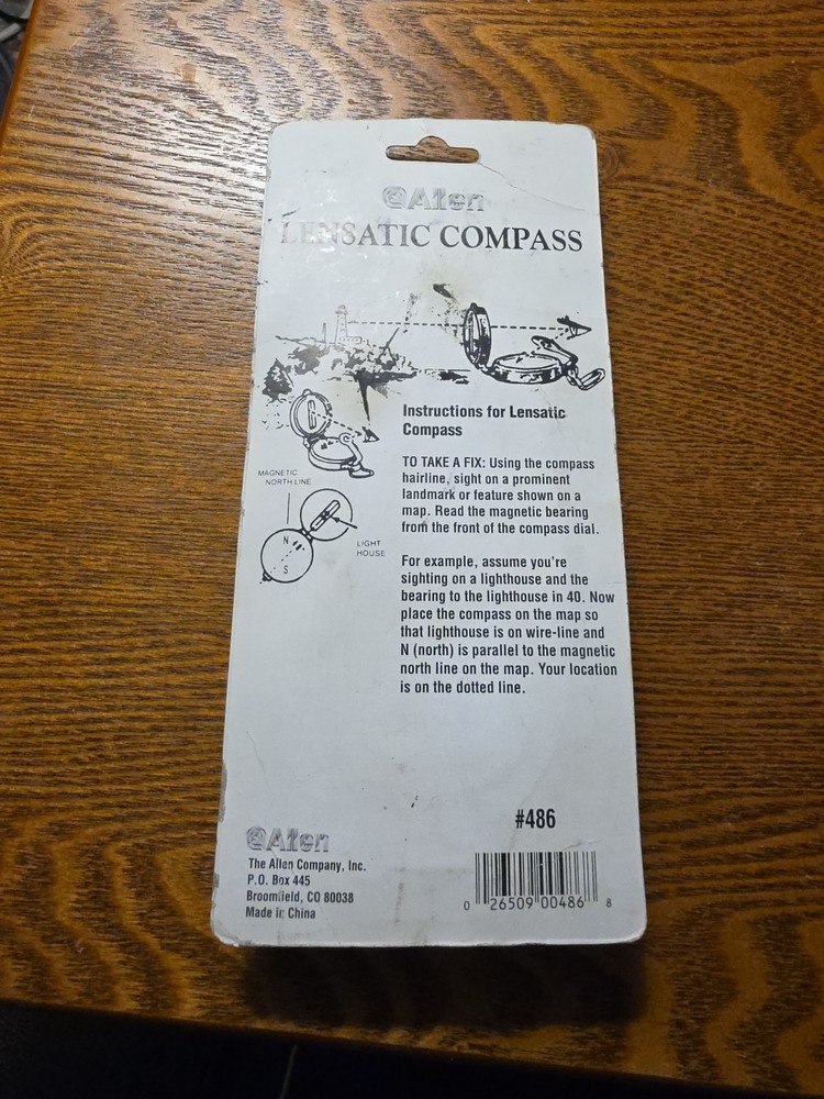 Allen Lensatic Compass Black 486