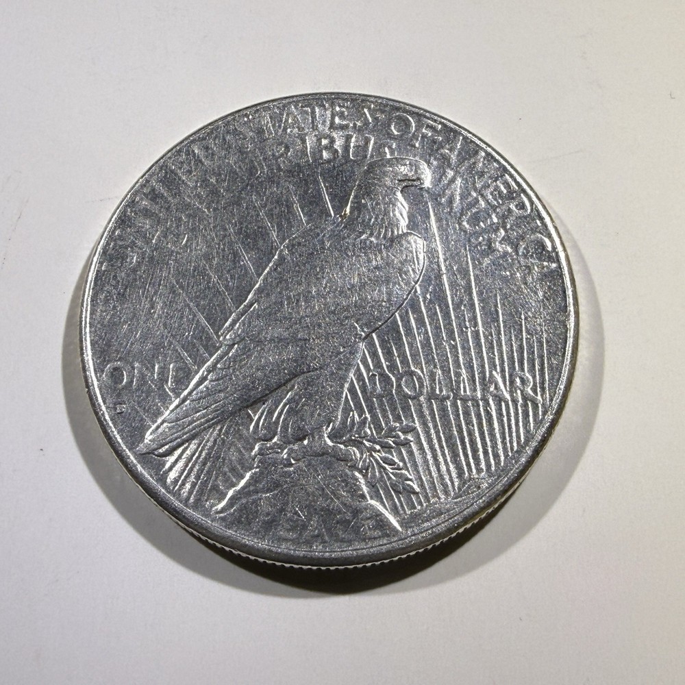 1928-S Peace Silver Dollar $1, AU/Uncirculated, Lightly Cleaned
